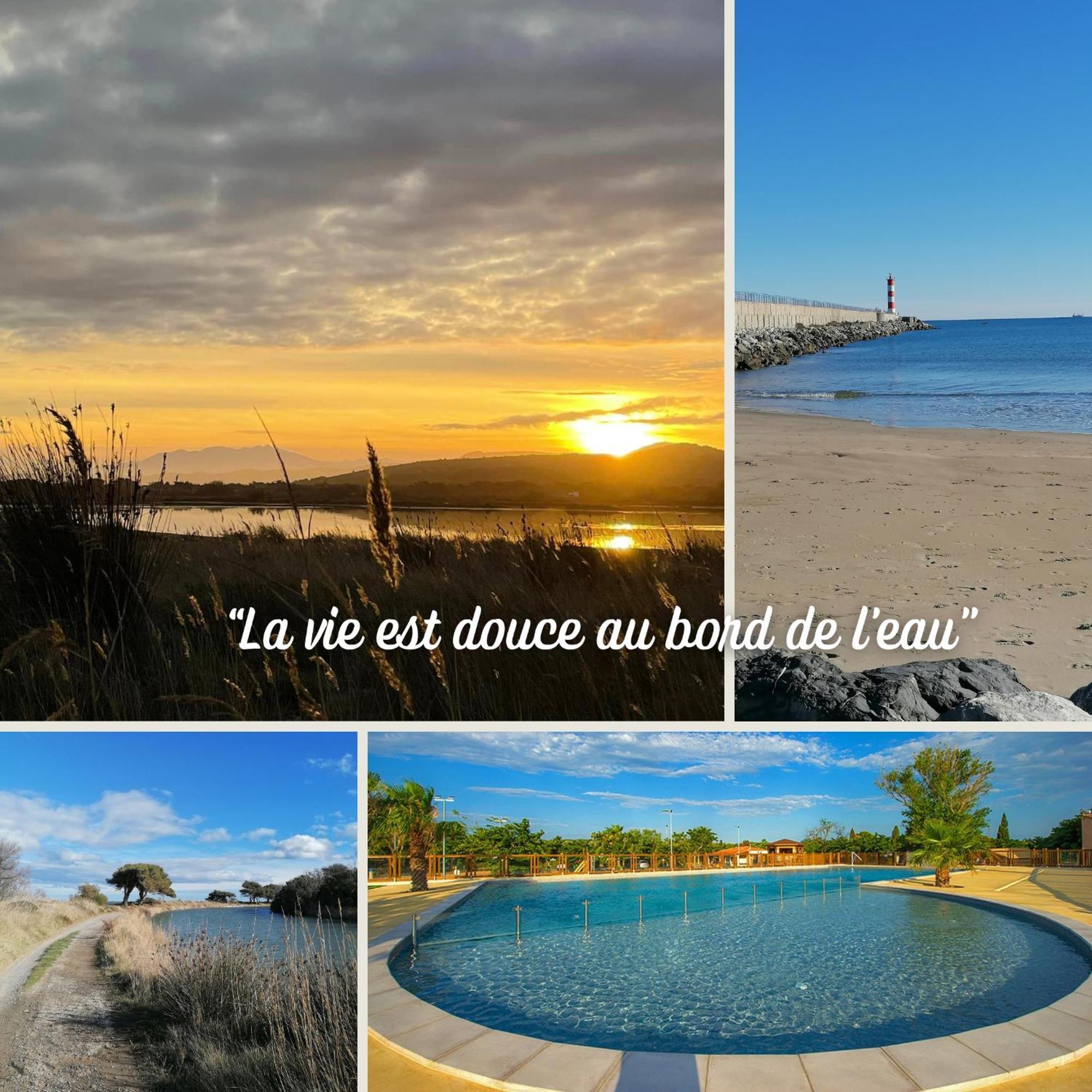 Entre Mer Et Roseaux - Piscine - Proche Centre Et Mer - Petfriendly Port-la-Nouvelle Chambre photo